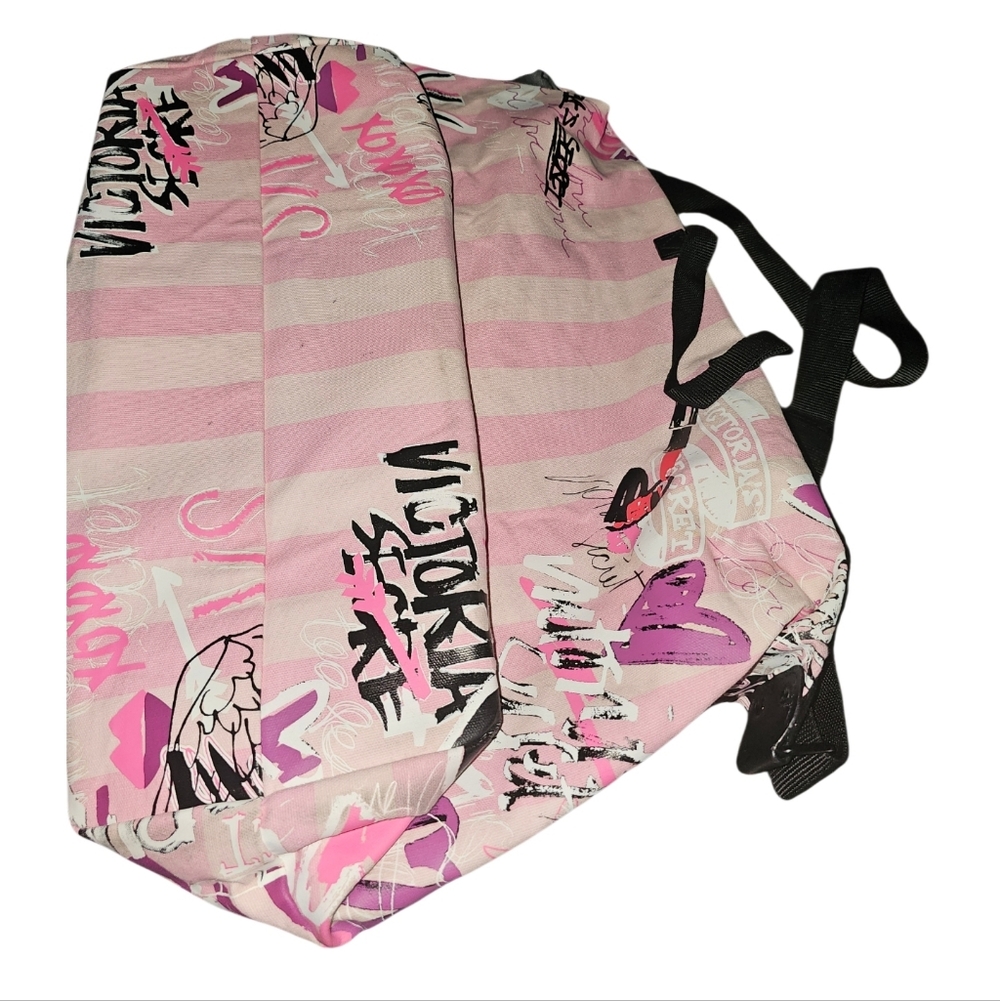 Victoria's Secret Pink and Black Graphic Tote - Picture 5 of 7